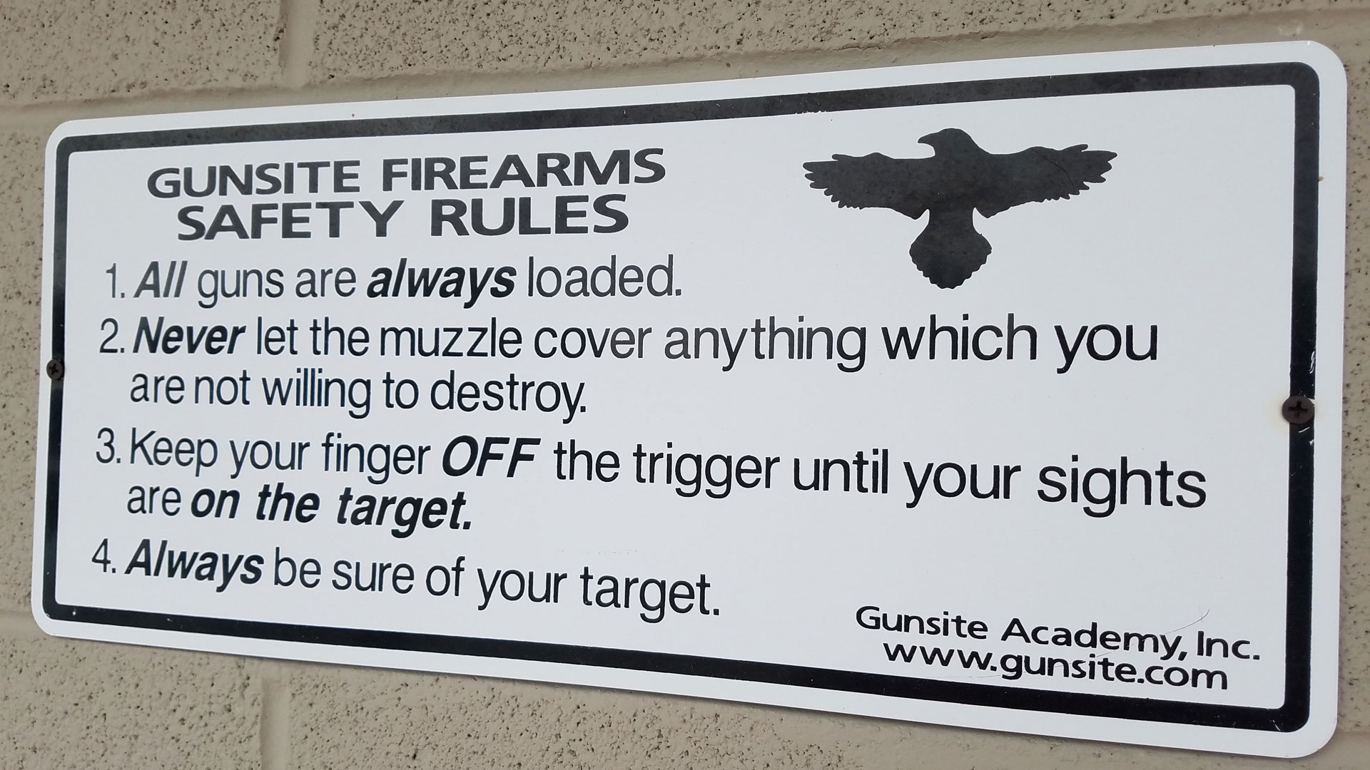 four 4 rules of gun safety